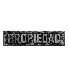 Placa propiedad bronce