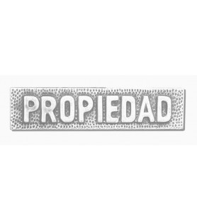 Placa propiedad bronce