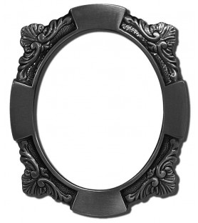 Portafoto bronce oval flor