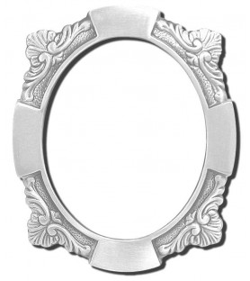 Portafoto bronce oval flor