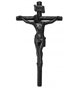 Cruz de tronco con cristo bronce