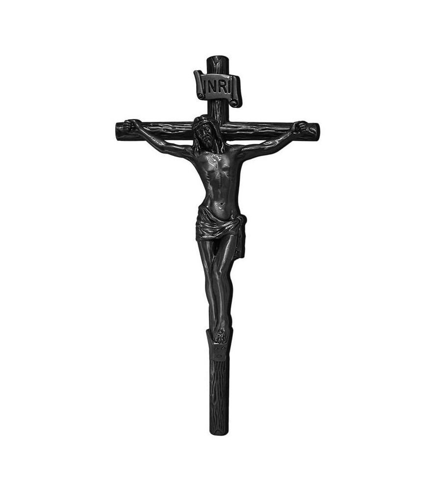 Cruz de tronco con cristo bronce