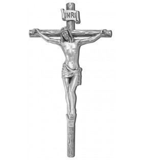 Cruz de tronco con cristo bronce