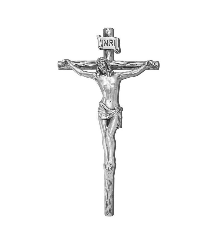 Cruz de tronco con cristo bronce