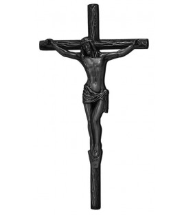 Cruz de tronco con cristo bronce