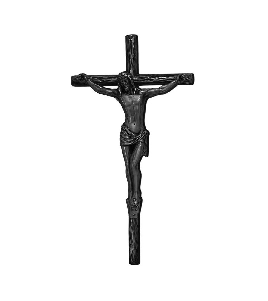 Cruz de tronco con cristo bronce