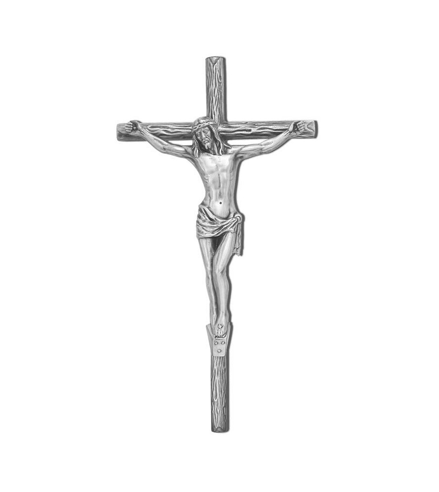 Cruz de tronco con cristo bronce