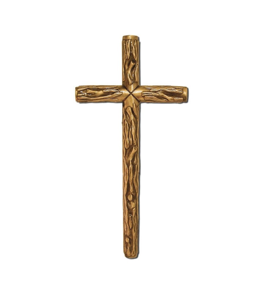Cruz rustica bronce
