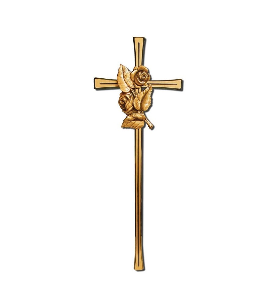 Cruz de ranura con rosa