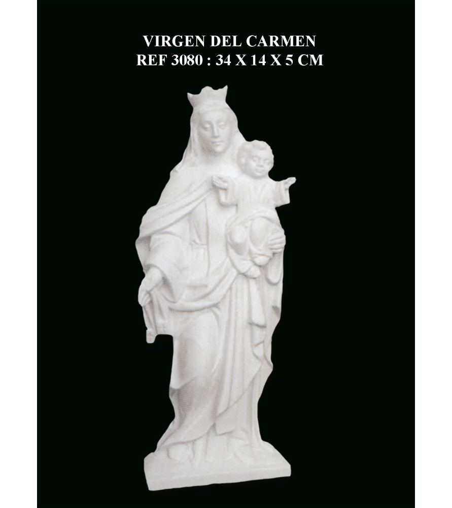 Virgen del Carmen 34X14 cm